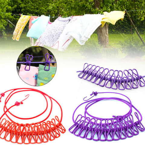 Soga Elástica Con Ganchos Incluidos Para Colgar Ropa - LLEVA 2 Y paga 1