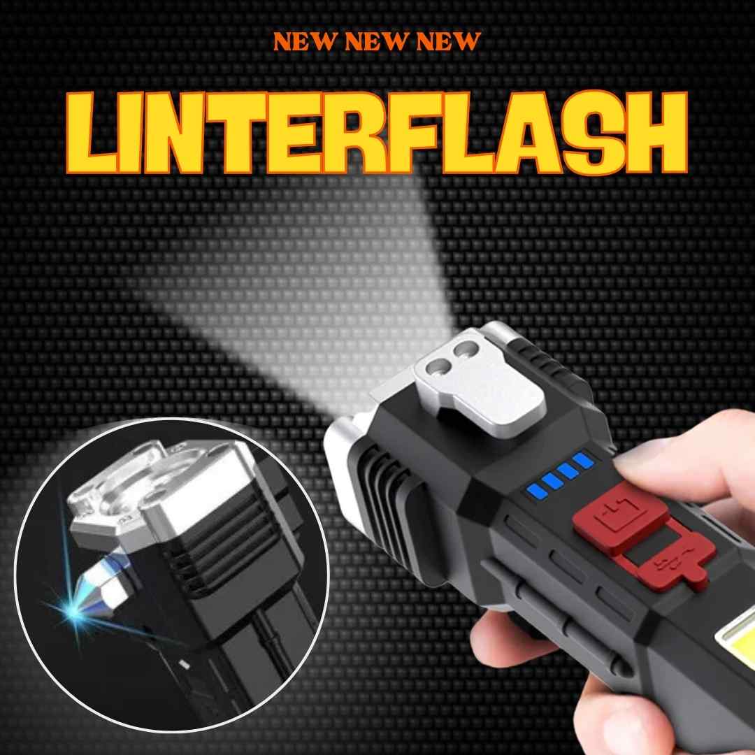 POTENTE LINTERNA DE LUZ LED RECARGABLE MULTIFUNCIONAL | LINTERFLASH™