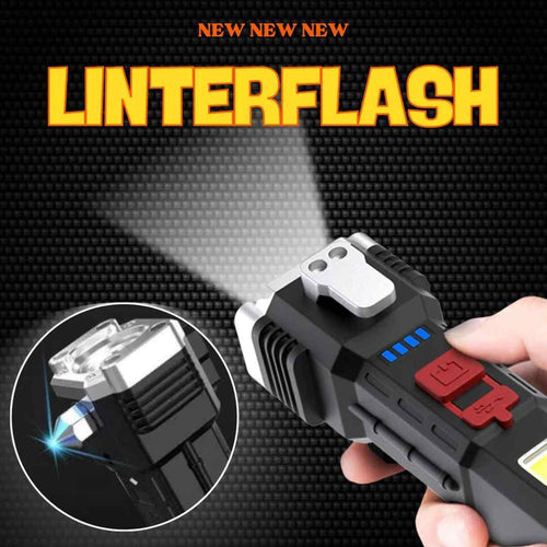 POTENTE LINTERNA DE LUZ LED RECARGABLE MULTIFUNCIONAL | LINTERFLASH™