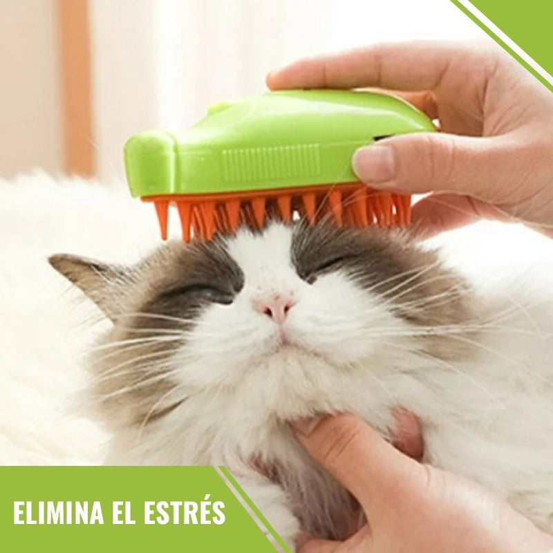CEPILLO DE VAPOR PARA MASCOTAS 3 EN 1 - GROOMING BRUSH
