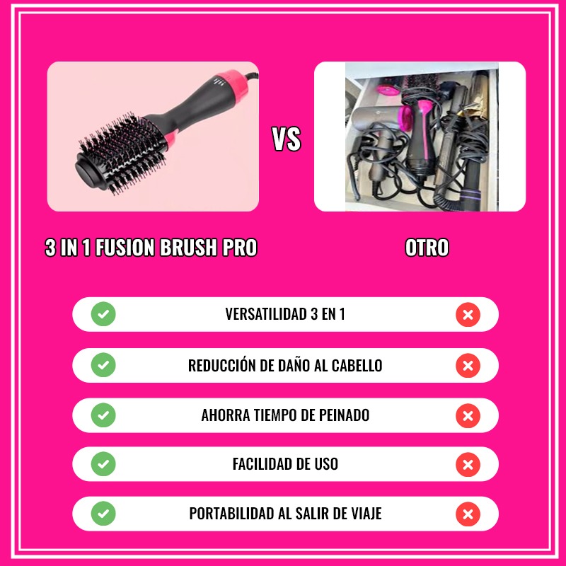 CEPILLO SECADOR 3 EN 1 - FUSION BRUSH PRO