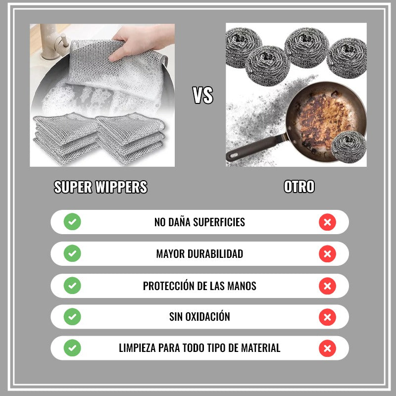 PAÑOS DE ALAMBRE ANTIARAÑAZOS - SUPER WIPPERS