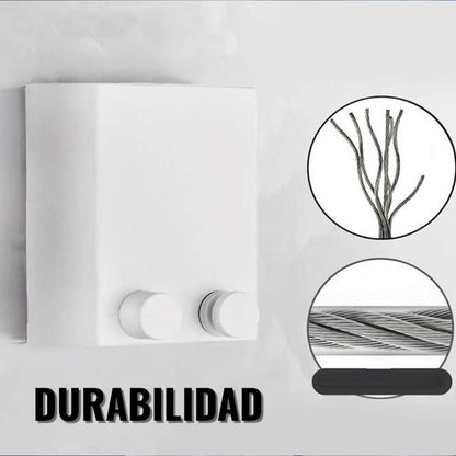COLGADOR DE ROPA RETRÁCTIL DE PARED - FLEXI CLOTHE HANGER™