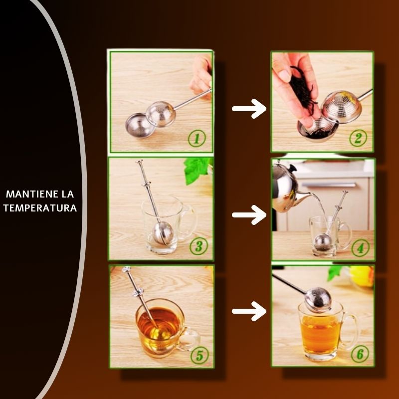 FILTRO PARA TÉ Y HIERBAS PARA UN SABOR INTENSO - TIMELESS TEA INFUSER™