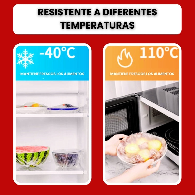 CUBIERTA DESECHABLE PARA ALIMENTOS MÁS FRESCOS - FRESH GUARD COVERS™
