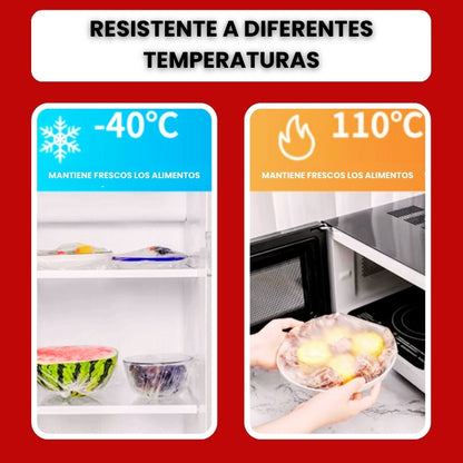 CUBIERTA DESECHABLE PARA ALIMENTOS MÁS FRESCOS - FRESH GUARD COVERS™