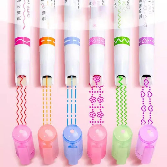 6 Rotuladores Con Diseños Creativos - Roller Creative Pen (Set de 6)