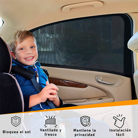Sun Safe Kids™ Funda para ventana de autos premuim para protección contra el sol