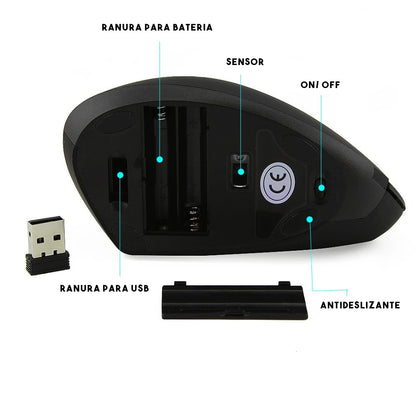 Mouse Luna™ Mouse ergonómico y confortable