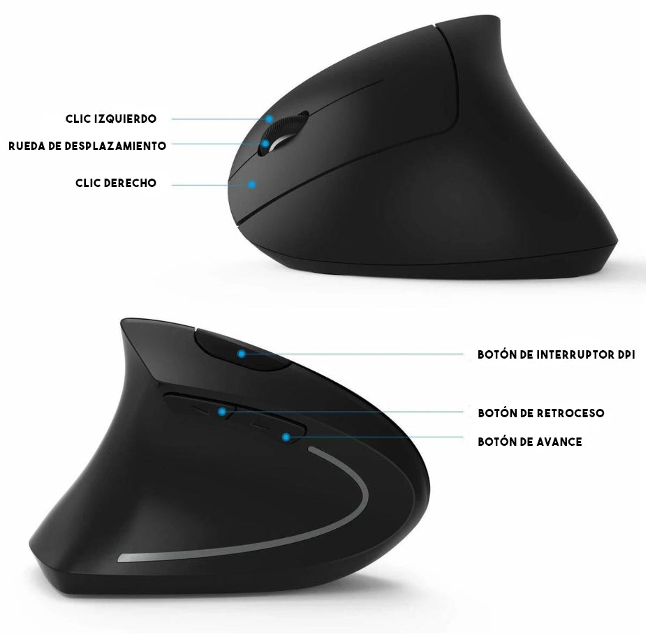 Mouse Luna™ Mouse ergonómico y confortable