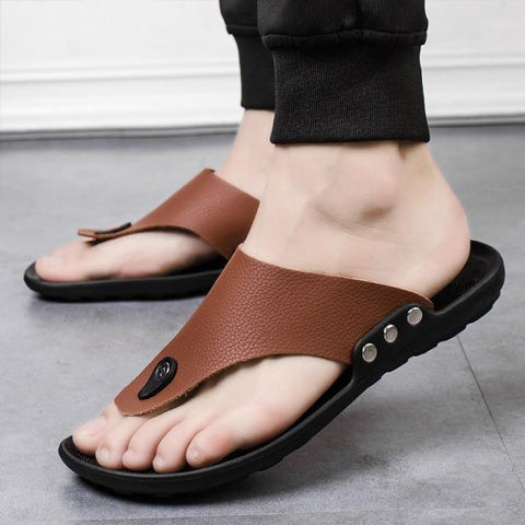 Sandalias Hombre - Sandalias de verano de eco cuero para hombre