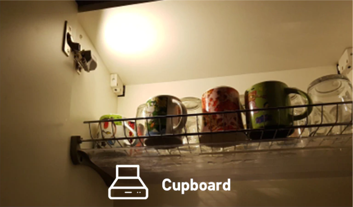 Open Led™ luz de bisagra para interior de muebles