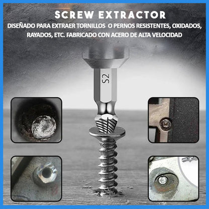 Screw Extractor™ Juego de brocas extractores de tornillos rotos