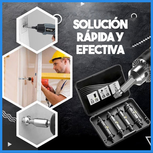 Screw Extractor™ Juego de brocas extractores de tornillos rotos