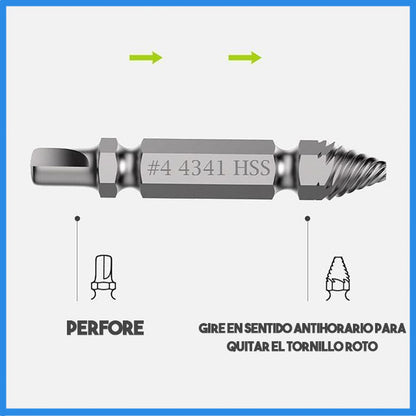 Screw Extractor™ Juego de brocas extractores de tornillos rotos