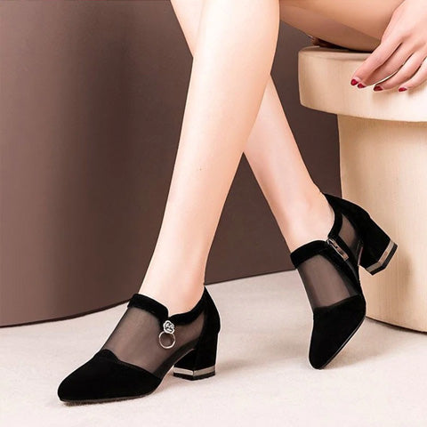 Zapatos Clarise - Zapatos elegantes y de encaje con tacón